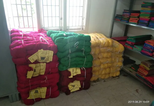 KARAIKUDI SAREES GET IN GEOGRAPHIC CODE HAND LOOM WEAVERS HAPPY
