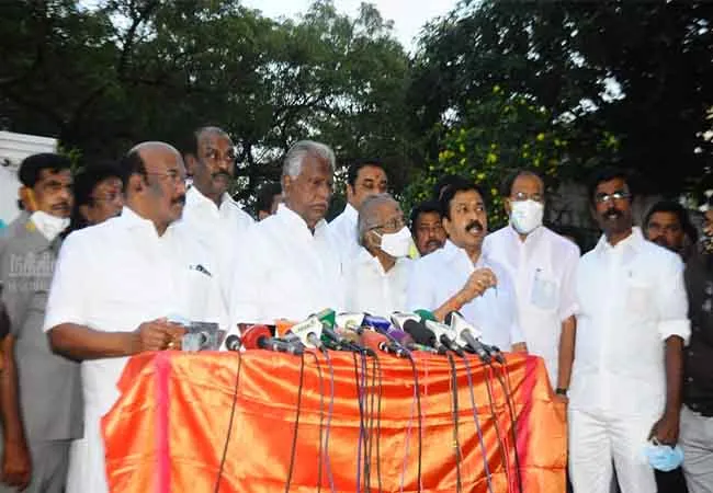 ADMK LEADERS PRESSMEET AT CHENNAI DGP OFFICE 