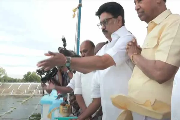 CM MK Stalin participates Opening of water from Kallanai for irrigation