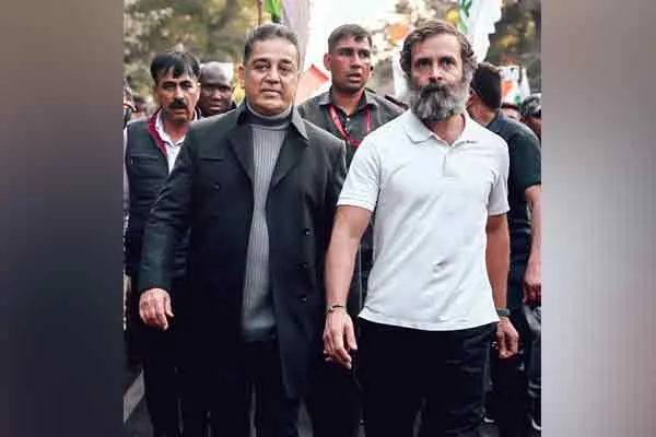 actor kamal haasan greetings rahul gandhi karnataka election result  