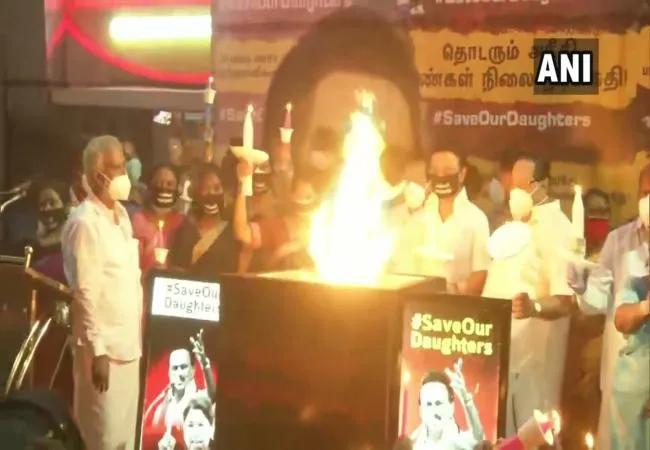 hathras dmk womens rally guindy police station