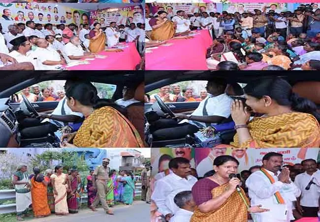 nanguneri assembly by election dmk kanimozhi mp start the election campaign 