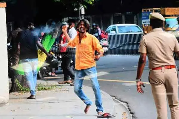 front of Governor's House incident Filing of charge sheet