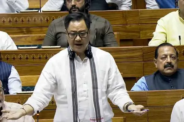 Resolution against the Union Minister kiren rijiju for Controversial comments on opposition MPs