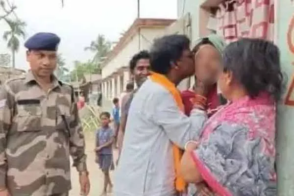 BJP candidate who kissed a woman in the campaign in west bengal