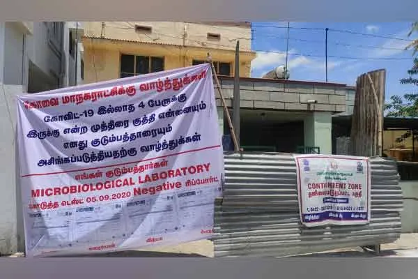 corona banner issue in covai  