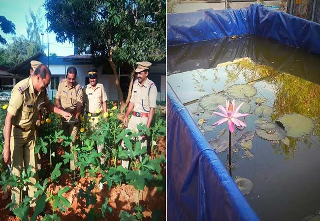 kerala state malappuram district police station surrounding lake, fish farm , sub inspector  
