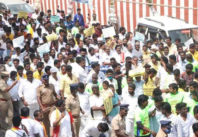 kumbakonam district needed peoples and all political parties rally 