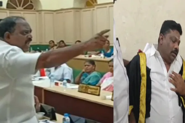 issue between Congress Mayor DMK Councilor on meeting