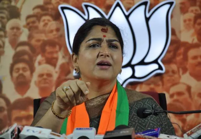 bjp party kushboo press meet at chennai 