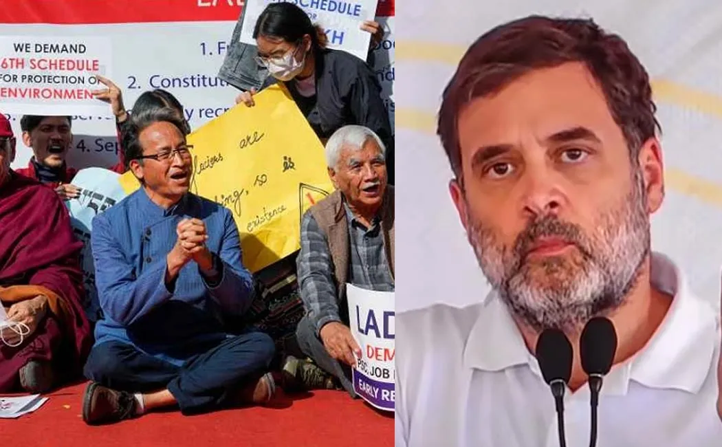  Rahul Gandhi condemned for Ladakh strugglers arrested at Delhi border