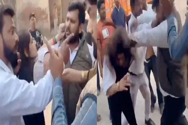 Lawyers involved in a fight for a client in uttar pradesh