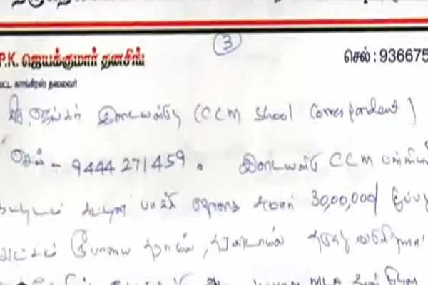 Nellai District Police Information Is Congress District President's incident