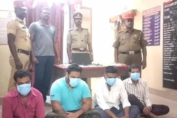 puducherry ariyankuppam issuce police arrested 4 mens 
