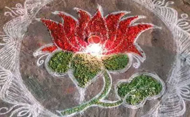 lotus rangoli 