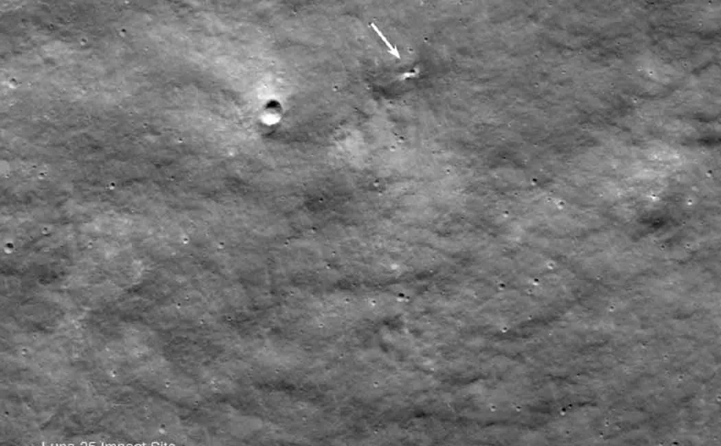 NASA releases image of Luna-25 spacecraft crash site