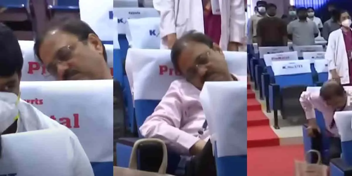 The doctor who fell asleep at the minister's show! -Viral video