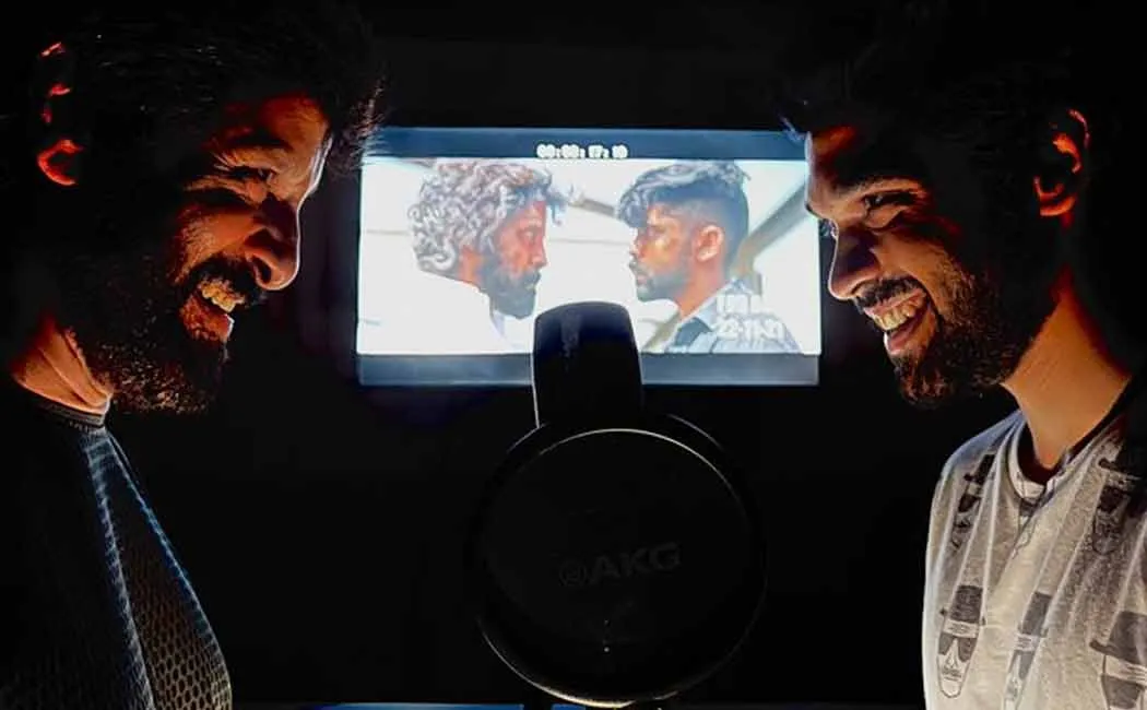 vikram and dhruv vikram finished mahaan movie dubbing 