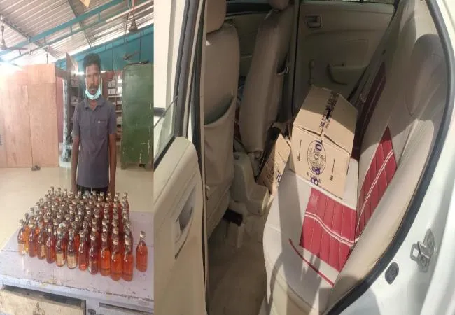tasmac liquor pudukkottai district police seizure and arrested the persons 