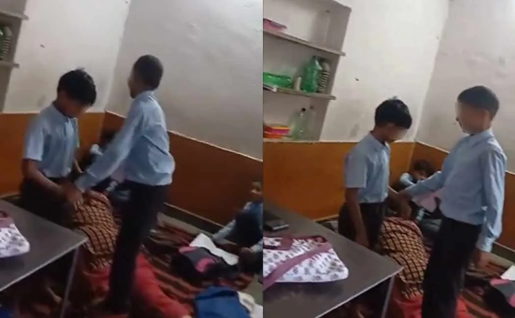 The teacher made the student massage in rajasthan