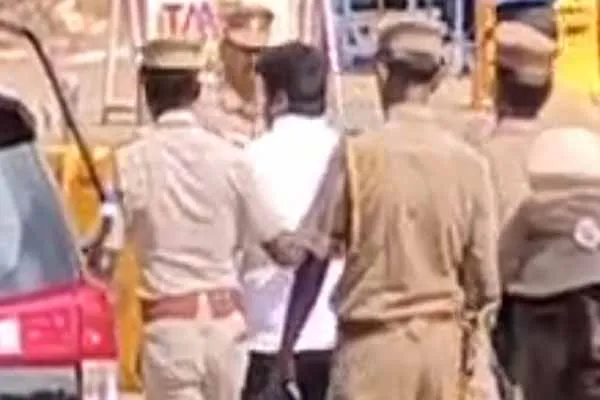 A BJP executive who tried to petition the Chief Minister stalin