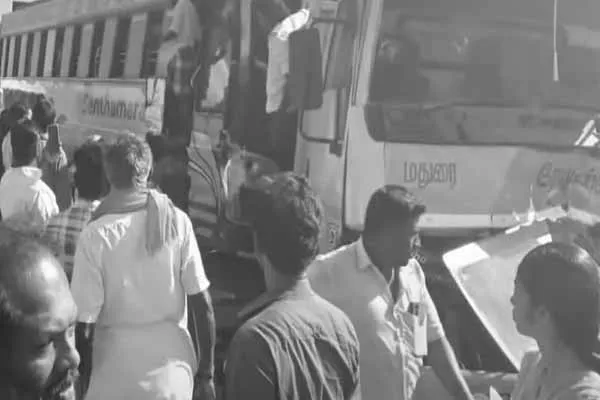 bus lorry incident at madurai one person lost his life