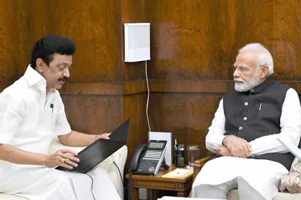 Chief Minister M. K. Stalin's meeting with Prime Minister Modi
