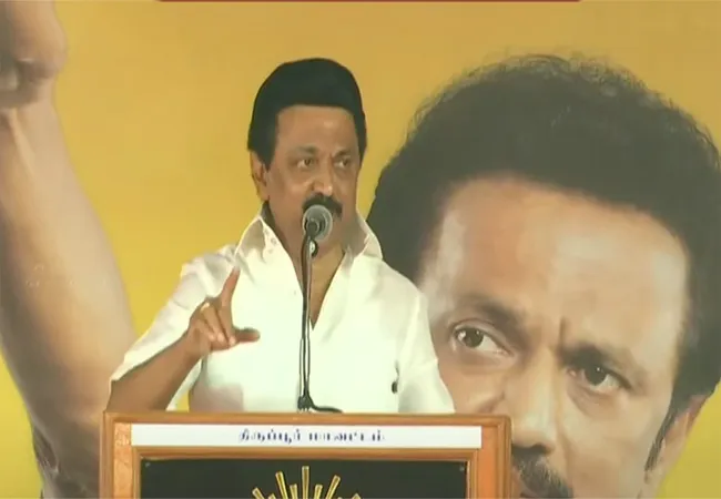 dmk mk stalin speech at tirupur district in dharapuram 
