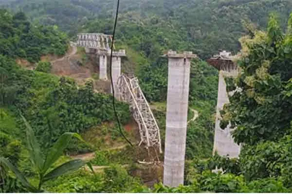 22 person passed away in railway bridge collapse in Mizoram
