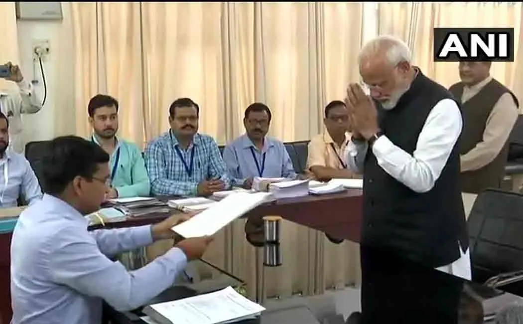 narendra modi files his nomination in varanasi 