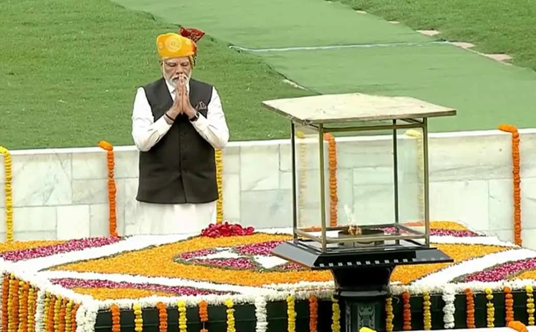 Prime Minister Modi's Tribute at Mahatma Gandhi Memorial