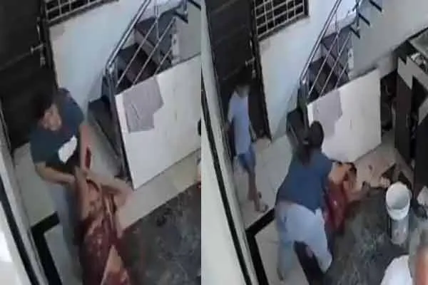 Daughter-in-law who grabbed her mother-in-law's hair and brutally thrash her in madhya pradesh