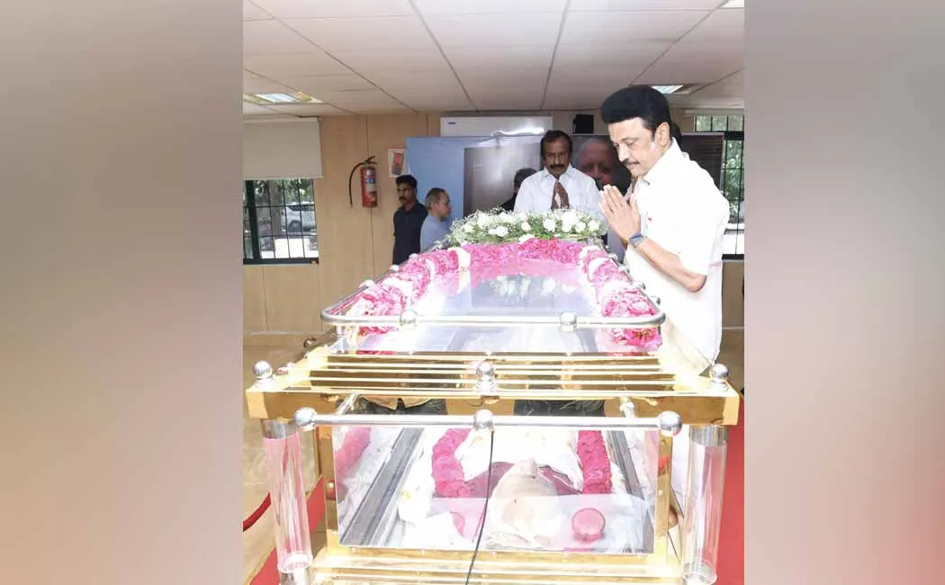 Agricultural Scientist MS Swaminathan CM mk stalin