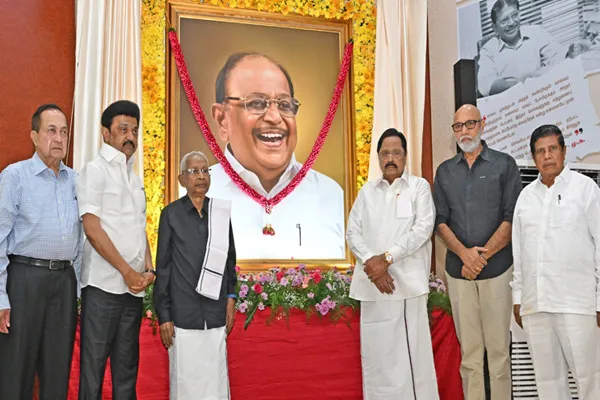 CM MK Stalin speech on Murasoli Selvam portrait unveiling function