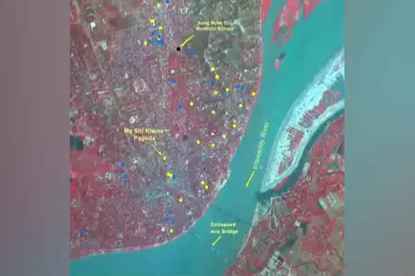 Myanmar earthquake ISRO releases photos!