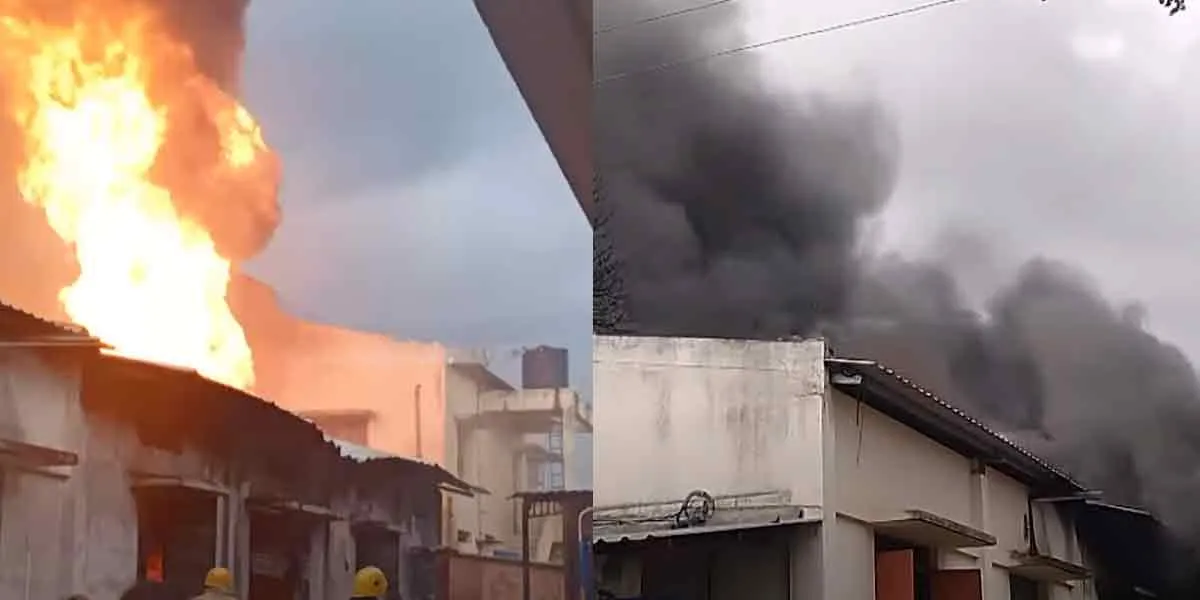 Fire accident in thriumangalam factory 