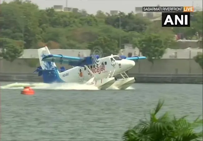 sea plane pm narendra modi in gujarat 