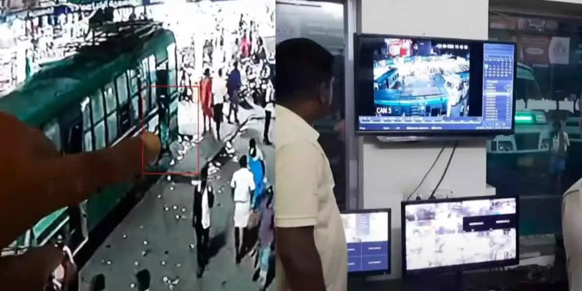 The young girl who left the infant to suffer in the bus... The police investigated with the CCTV footage!