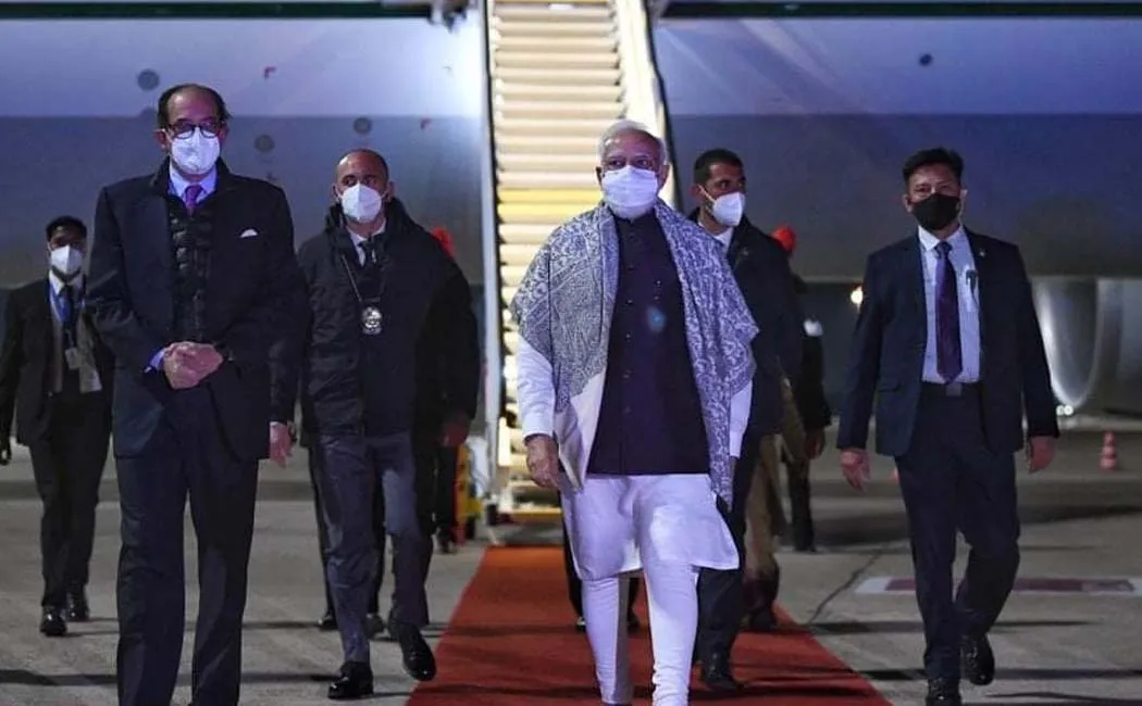 Prime Minister Narendra Modi arrives in Rome