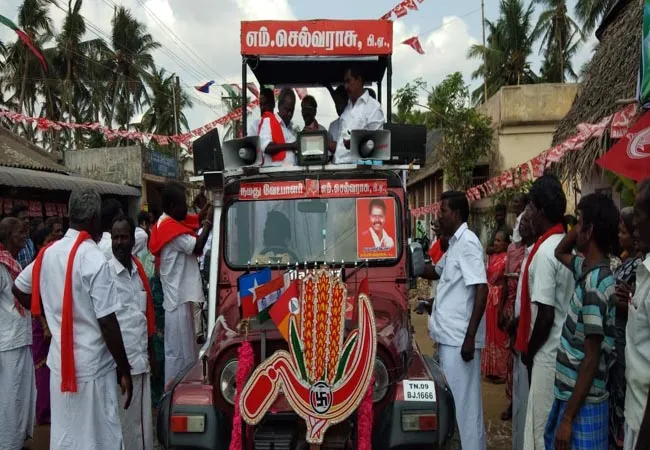  Nagai lok sabha MP block persons arrested for throwing knife