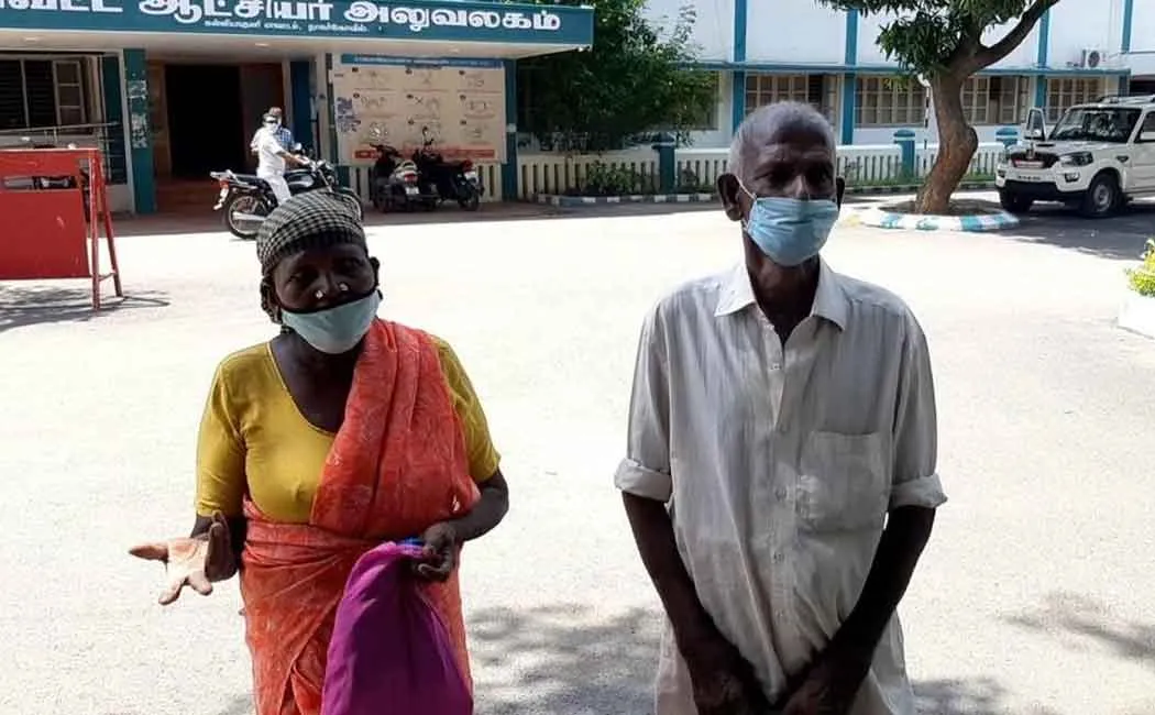 Elderly couple trying to set fire to collector's office