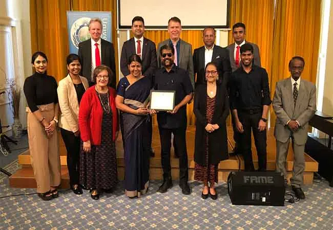  Editor and Publisher of Nakkheeran Ambassador for Peace award upf