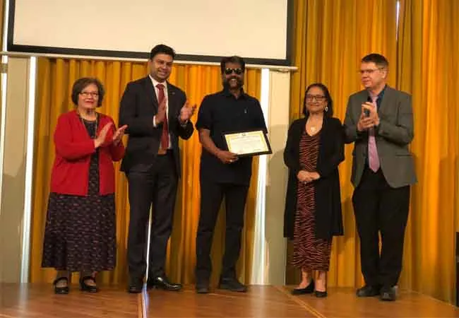  Editor and Publisher of Nakkheeran Ambassador for Peace award upf