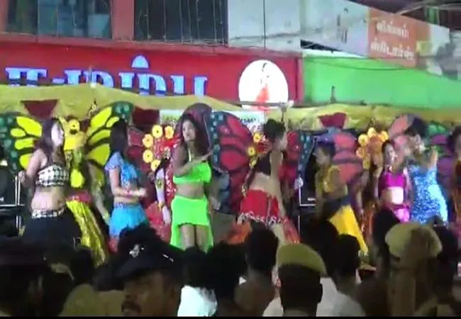 nanguneri assembly by election minister karuppanan dance 