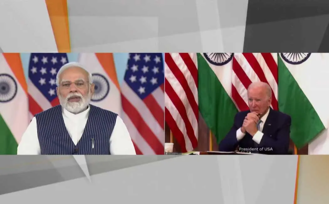 Prime Minister Narendra Modi - US President Joe Biden's discussion video via 