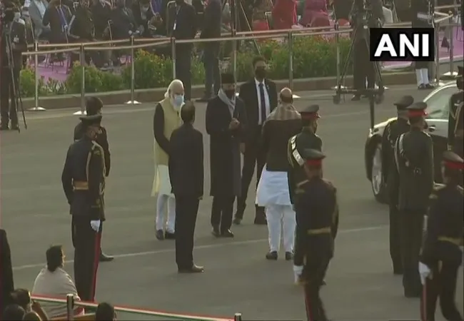 Beating Retreat ceremony at Vijay Chowk on delhi 