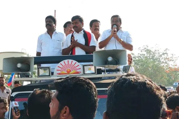 Minister KN Nehru in support of Arun Nehru at perambalur for lok sabha election