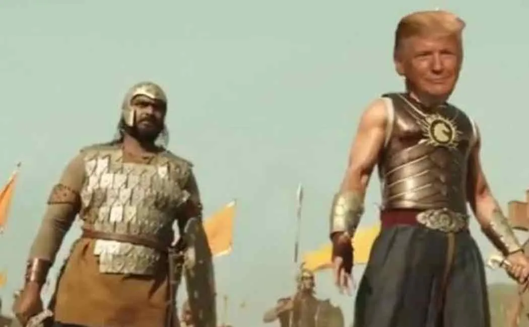bahubali meme of trump