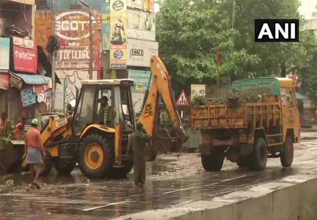 nivar cyclone heavy rains trees chennai municipality corporation 