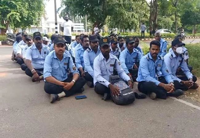 N.L.C. The company's security employees are on strike for the second day!
